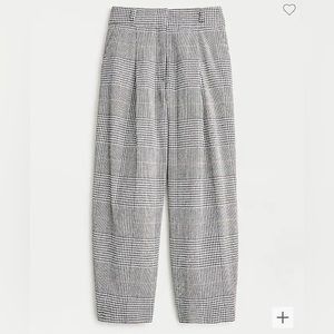 J. Crew High Rise Tapered Pant in Glen Plaid
